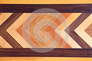 Decorative marquetry on a cutting board photo