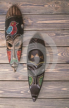 Decorative mask of African tribal