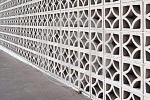 Decorative masonry screen wall