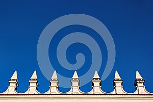 Decorative merlons on a castle wall