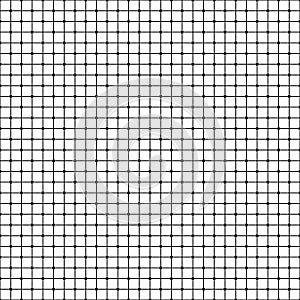 Decorative mesh pattern. Seamless repeat background with black and white checkered pattern and crossed thin lines.
