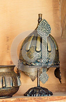 Decorative metal  Helmets Of  Warriors Of Turkish Ottoman Time