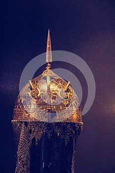 Decorative metal Helmets Of Warriors Of Turkish Ottoman Time