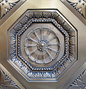 Decorative metal medallion photo