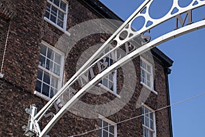 Decorative metal sign at the entrance the the historic Shamble market area of York City