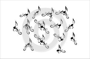 Decorative music notes