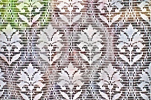 Net curtain, decorative house element. photo