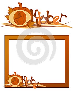 Decorative October frame