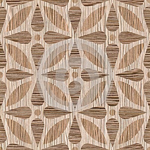 Decorative oriental pattern - Blasted Oak Groove wood texture photo