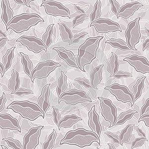 Decorative ornamental seamless spring pattern texture with leave