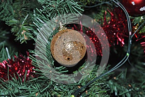 Decorative ornamet christmas bal isolated