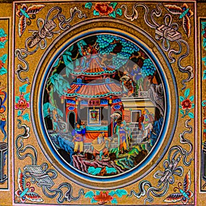 Decorative ornat at a Chinese Buddhist temple photo