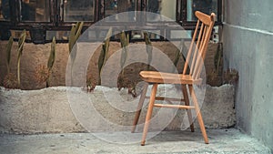 Decorative Outdoor Vintage Wooden Chair