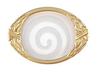 Decorative oval gold frame