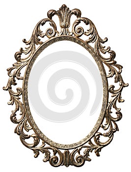 Decorative oval picture frame