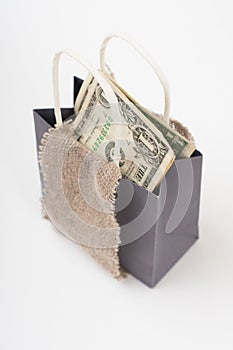 Decorative paper bag with money gift original