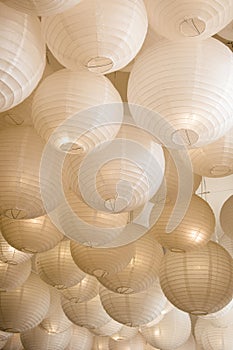 Decorative paper lampions chinese paper lanterns decoration hanging from ceiling