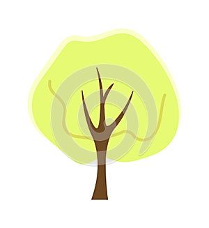 Decorative park tree semi flat colour vector object photo