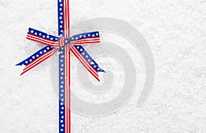 Decorative patriotic American ribbon