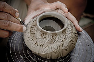 Decorative pattern on pot