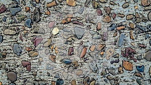 Gravel stones concrete texture colorful background