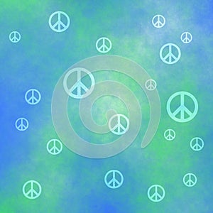 Decorative peace signs with grunge 024