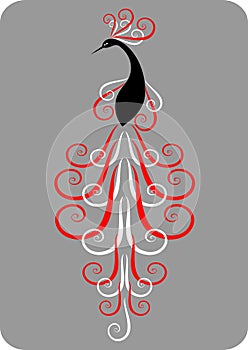 Decorative peacock.