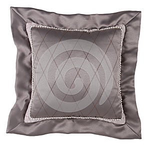 Decorative Pillow in victorian style isolated on white background, Luxury pillow