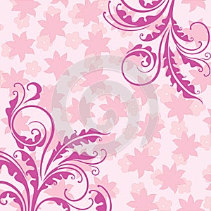 Decorative pink floral background