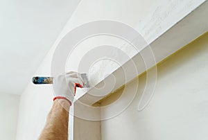 Decorative plaster coating.