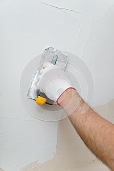 Decorative plaster coating.