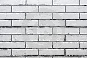 Decorative plaster in the form of white brick on the wall