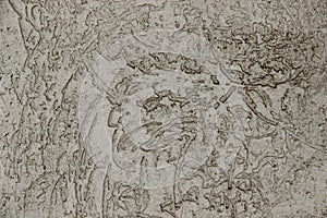 A decorative plasterwork