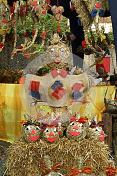 Decorative Pumpkins with Smiling Faces