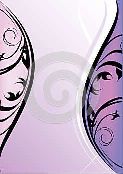 Decorative purple design