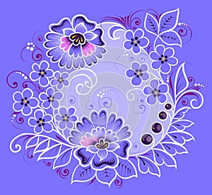 decorative purple pattern in the ornament style