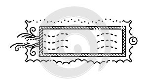 Decorative Rectangular Border Frame Icon, vector design Generative AI