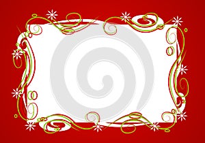 Decorative Red Christmas Frame