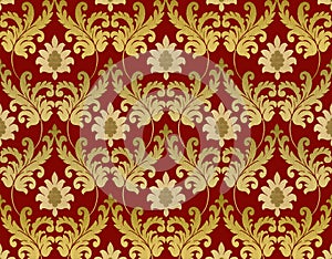 Decorative red renaissance background
