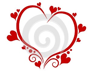 Decorative Red Valentine's Day Heart Outline photo