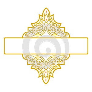 Decorative ribbon border frame