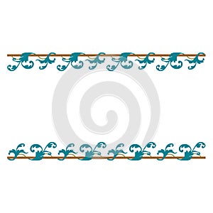 Decorative ribbon border frame