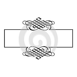 Decorative ribbon border frame