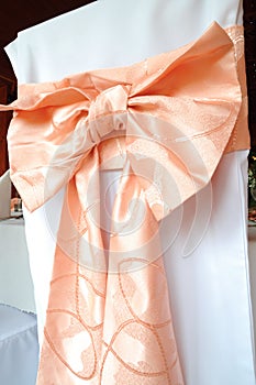 Decorative ribbon for wedding chair