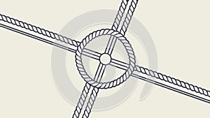 Decorative Rope Knot Frame Design, vector design Generative AI