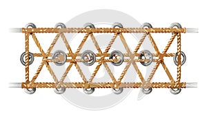 Decorative Rope Knot Pattern, Nautical Border Element, vector design Generative AI