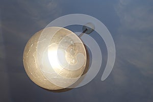 Decorative round ceiling light shining