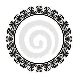 Decorative round frame