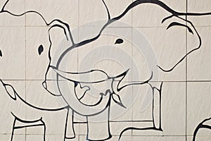 Decorative sand stone wall