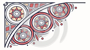 Decorative Scrollwork Corner Set Vector Elements, vector design Generative AI